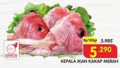 Promo Harga Kepala Ikan Kakap Merah per 100 gr - Superindo