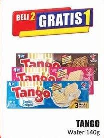Promo Harga Tango Wafer Chocolate, Vanilla Milk, Strawberry Jam per 20 pcs 7 gr - Hari Hari