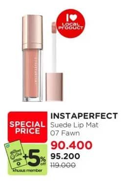 Promo Harga Wardah Instaperfect Suede Lip Matte 07 Fawn  - Watsons
