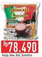 Promo Harga Indocafe Cappuccino per 50 sachet 25 gr - Hypermart