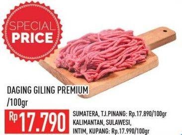 Promo Harga Daging Giling Sapi Premium per 100 gr - Hypermart