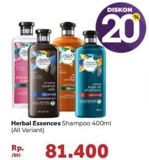 Promo Harga HERBAL ESSENCE Shampoo All Variants 400 ml - Carrefour