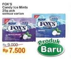 Promo Harga FOXS Ice Mints All Variants 25 gr - Indomaret