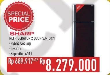 Promo Harga SHARP SJ-IG471PG | Refrigerator 2 Door  - Hypermart