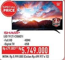 Promo Harga SHARP 2T-C50AD1i Full-HD 50"  - Hypermart