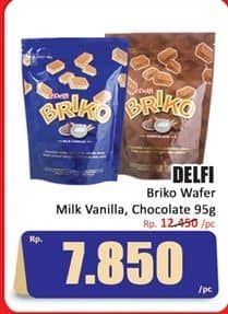 Promo Harga Delfi Briko Wafer Chocolate, Vanilla 145 gr - Hari Hari