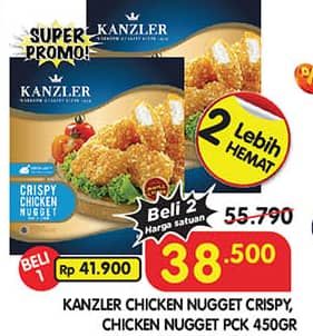 Promo Harga Kanzler Chicken Nugget Crispy, Original 450 gr - Superindo