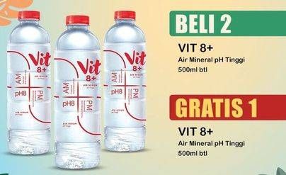 Promo Harga VIT 8+ Air Minum pH Tinggi 500 ml - Indomaret