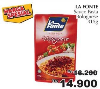 Promo Harga LA FONTE Saus Pasta Bolognese 315 gr - Giant