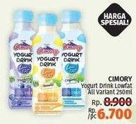 Promo Harga CIMORY Yogurt Drink Low Fat All Variants 250 ml - LotteMart