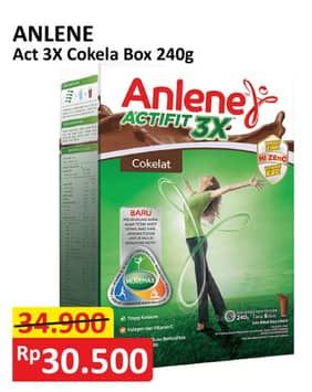 Promo Harga Anlene Actifit 3x High Calcium Cokelat 240 gr - Alfamart
