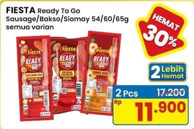 Promo Harga Fiesta Ready To Go All Variants 54 gr - Indomaret