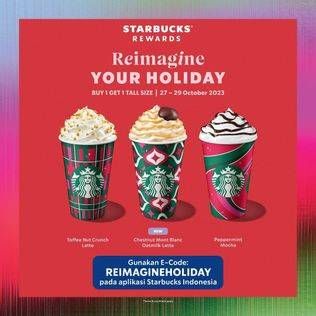 Promo Harga Buy 1 Get 1  - Starbucks