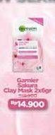 Promo Harga GARNIER Mask Sakura White Sakura Pink Clay Mask 6 ml - Alfamidi