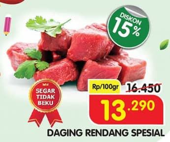 Promo Harga Daging Rendang Sapi Special per 100 gr - Superindo