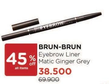 Promo Harga BRUNBRUN Eyebrow Liner Ginger Grey 1 gr - Watsons