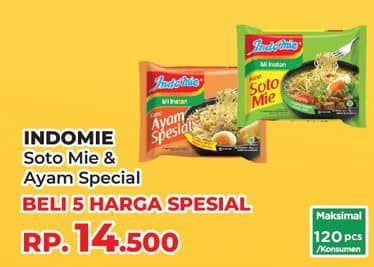 Promo Harga Indomie Mi Kuah Soto Mie, Ayam Spesial 70 gr - Yogya