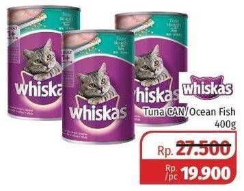 Promo Harga WHISKAS Makanan Kucing Tuna, Ocean Fish 400 gr - Lotte Grosir