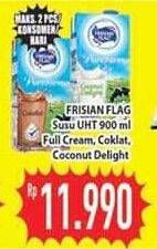 Promo Harga FRISIAN FLAG Susu UHT Purefarm Full Cream, Chocolate, Coconut Delight 900 ml - Hypermart