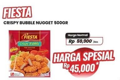 Promo Harga Fiesta Naget Crispy Bubble 500 gr - Carrefour