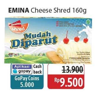 Promo Harga Emina Cheddar Cheese Shred 160 gr - Alfamidi