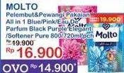 MOLTO All In 1 Blu, Pink/ EDP Black, Purple Elegant/ Softener Pure 720 mL