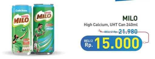 Promo Harga Milo Susu UHT Calcium, Original 240 ml - Hypermart