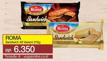 Promo Harga ROMA Sandwich All Variants 216 gr - Yogya