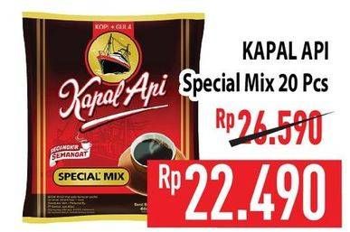 Promo Harga Kapal Api Kopi Bubuk Special Mix per 20 sachet 24 gr - Hypermart