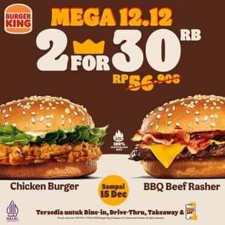 Promo Harga Mega 12.12  - Burger King