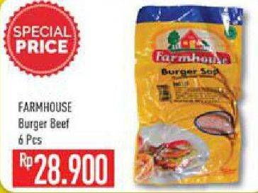 Promo Harga FARMHOUSE Burger Sapi 6 pcs - Hypermart