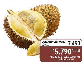 Promo Harga Durian Monthong Lokal per 100 gr - Alfamidi