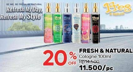 Promo Harga FRES & NATURAL Spray Cologne 100 ml - Guardian