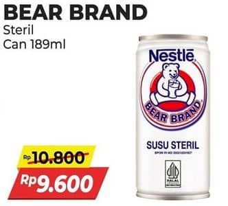Promo Harga Bear Brand Susu Steril 189 ml - Alfamart