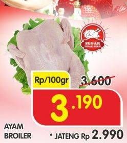 Promo Harga Ayam Broiler per 100 gr - Superindo