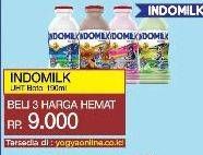 Promo Harga INDOMILK Susu Cair Botol per 3 botol 190 ml - Yogya