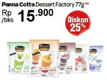 Promo Harga DESSERT FACTORY Panna Cotta 77 gr - Carrefour