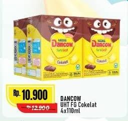 Promo Harga Dancow Fortigro UHT Cokelat per 4 pcs 110 ml - Alfamart