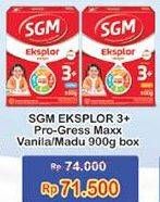 Promo Harga SGM Eksplor 3+ Susu Pertumbuhan Vanila, Madu 900 gr - Indomaret