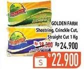 Promo Harga GOLDEN FARM French Fries Straight, Shoestring, Crinkle 1000 gr - Hypermart