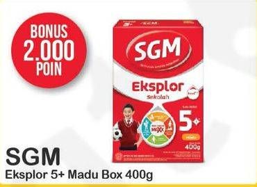 Promo Harga SGM Eksplor 5+ Susu Pertumbuhan Madu 400 gr - Alfamart