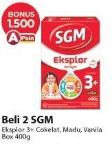 Promo Harga SGM Eksplor 3+ Susu Pertumbuhan Vanila, Madu, Coklat 400 gr - Alfamart