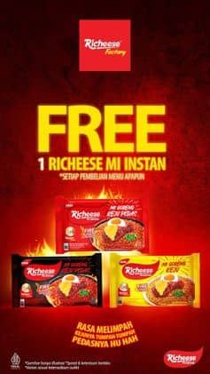 Promo Harga Free 1 Richeese Mi Instan  - Richeese Factory