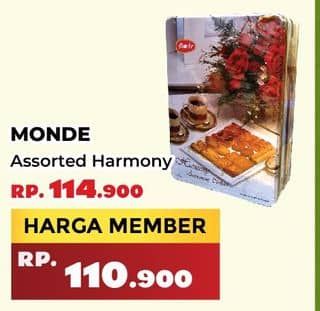 Promo Harga Monde Assortment Cookies Harmony 850 gr - Yogya