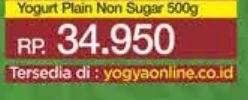 Promo Harga GREENFIELDS Yogurt Plain 500 gr - Yogya