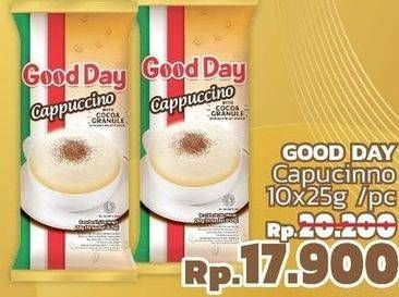 Promo Harga Good Day Cappuccino per 10 sachet 25 gr - LotteMart