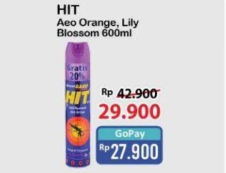 Promo Harga HIT Aerosol Lilly Blossom, Orange 675 ml - Alfamart