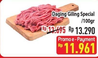 Promo Harga Daging Giling Sapi Spesial per 100 gr - Hypermart