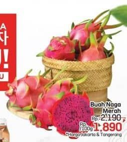 Promo Harga Buah Naga Merah per 100 gr - LotteMart