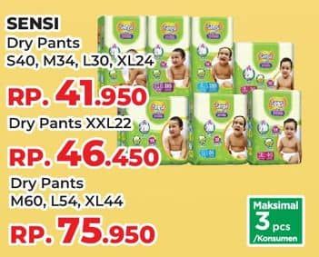 Promo Harga Sensi Dry Pants XXL22 22 pcs - Yogya